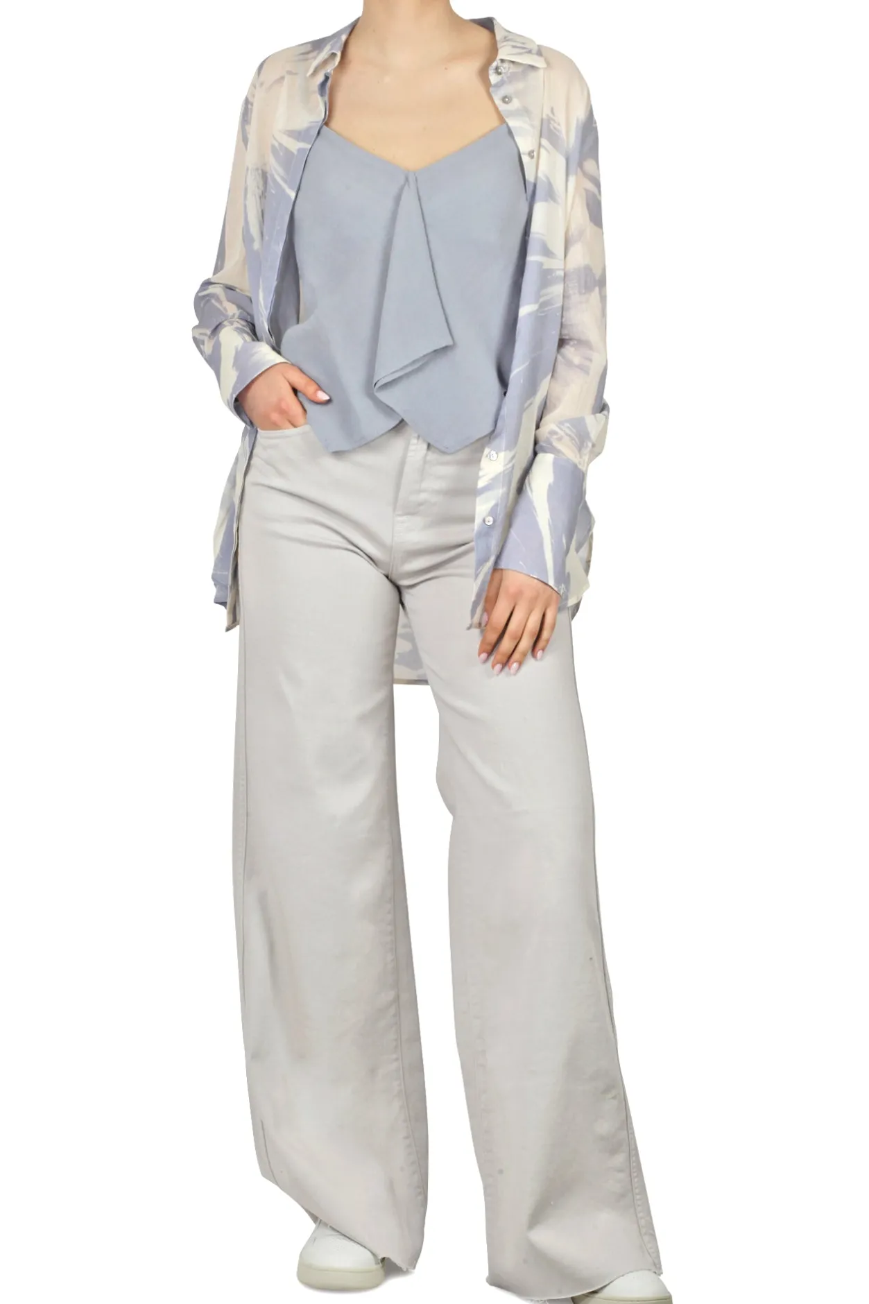 - Camicia - 450173 - Lilla/Avena^Alessia Santi Discount