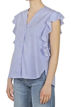 - Camicia - 450171 - Bianco/Blu^Alessia Santi Hot