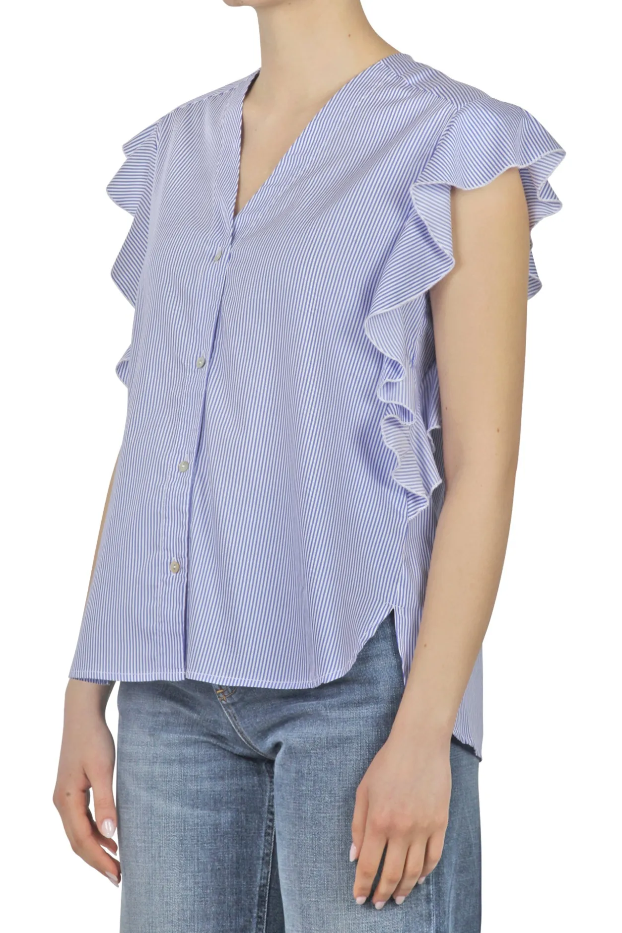 - Camicia - 450171 - Bianco/Blu^Alessia Santi Hot