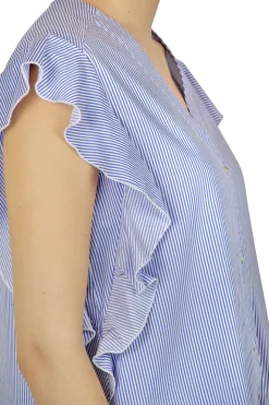 - Camicia - 450171 - Bianco/Blu^Alessia Santi Hot