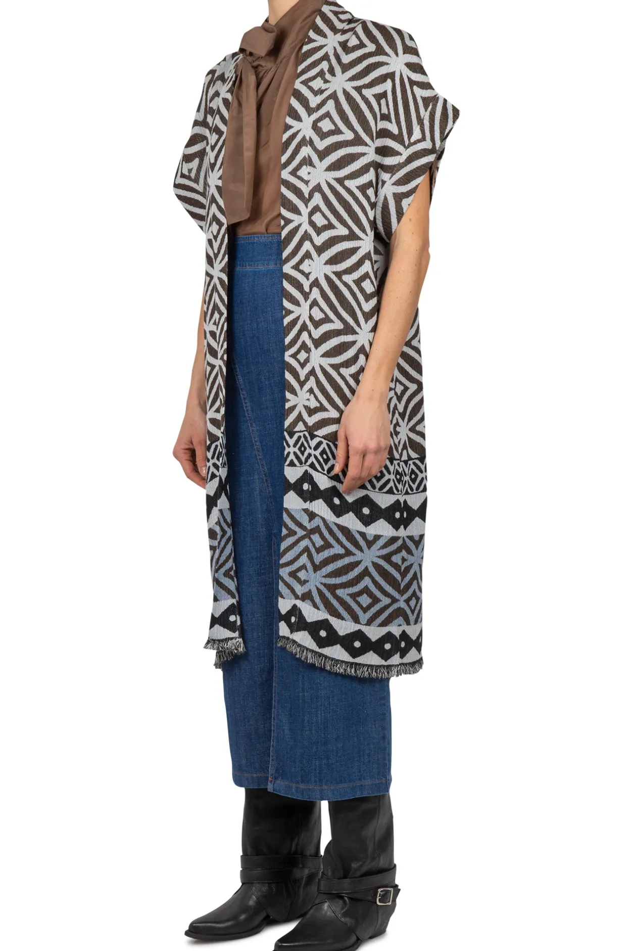 - Kimono - 450161 - Bianco/Cioccolato^Alessia Santi Outlet