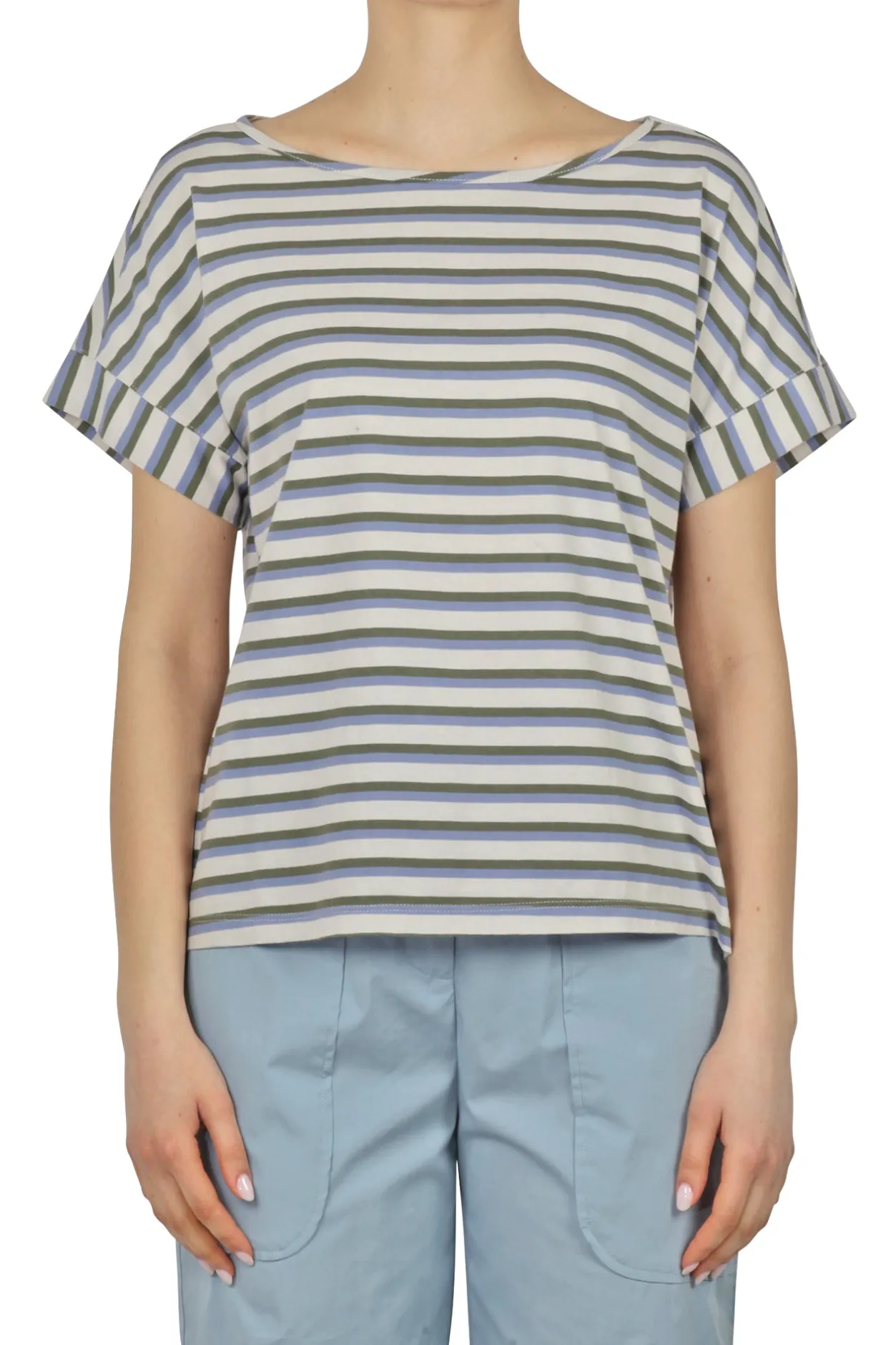 - T-shirt - 450181 - Verde/Indaco^Alessia Santi Fashion
