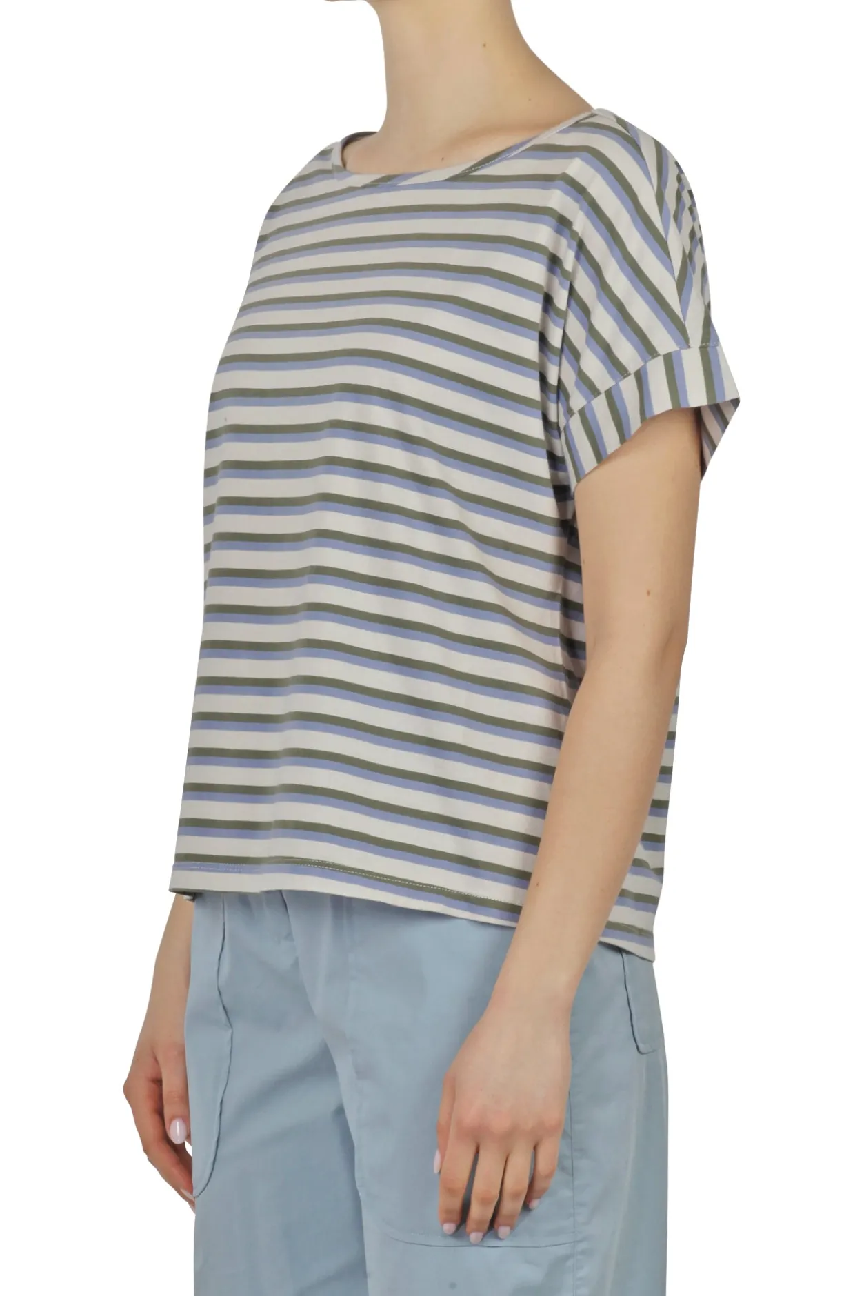 - T-shirt - 450181 - Verde/Indaco^Alessia Santi Fashion