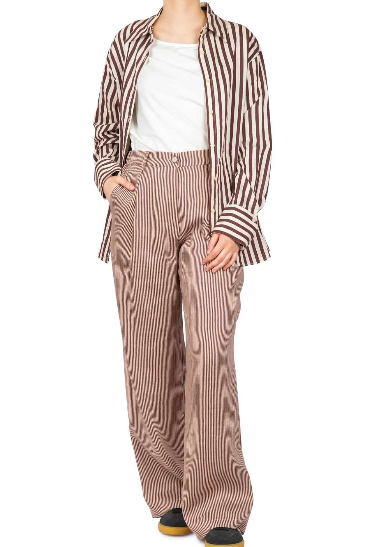 - Camicia - 451078 - Panna/Bordeaux^Alysi Sale