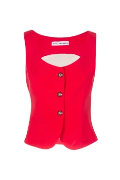 Attic & Barn - Gilet - 451120 - Rosso^Attic u0026 Barn Best