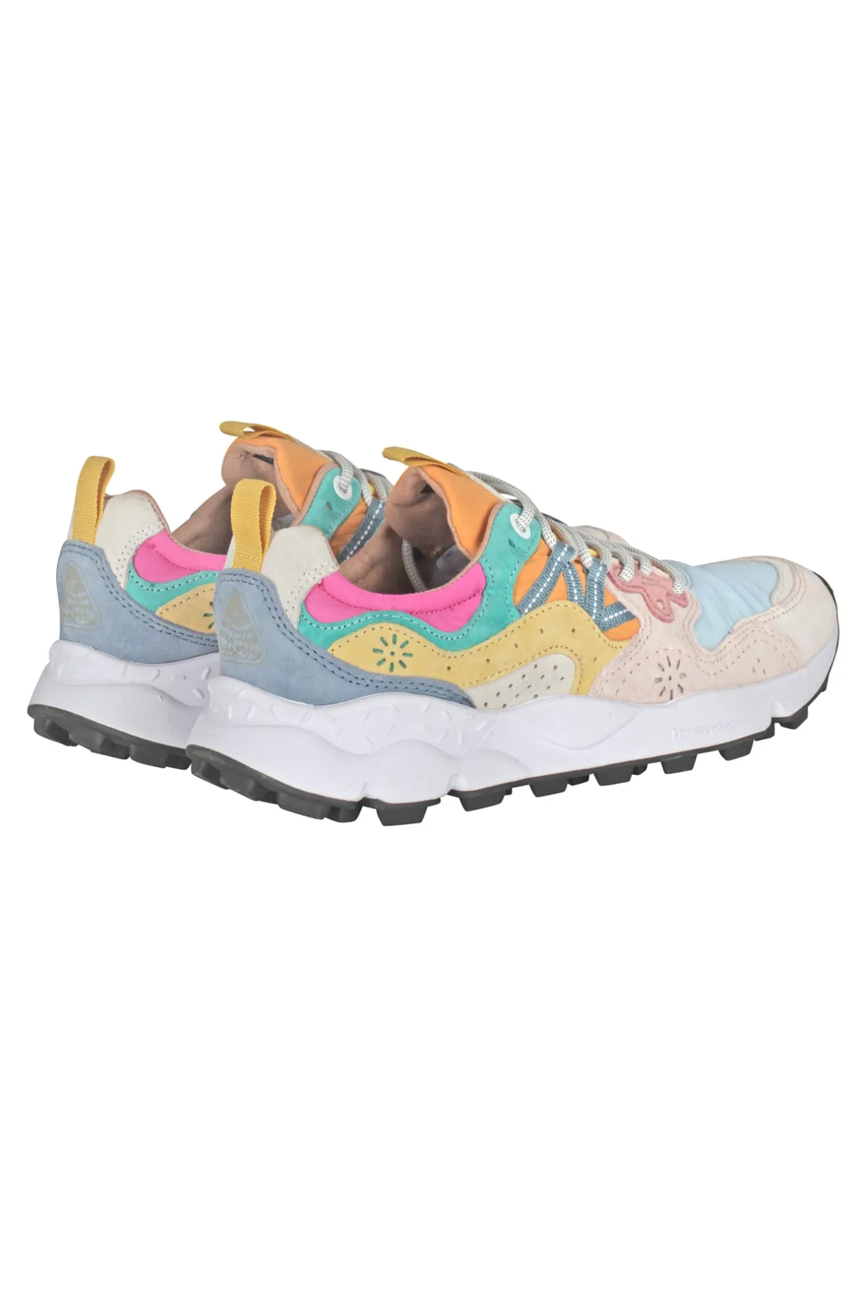 - Sneakers - 451023 - Azzurro/Arancione^Flower Mountain Online