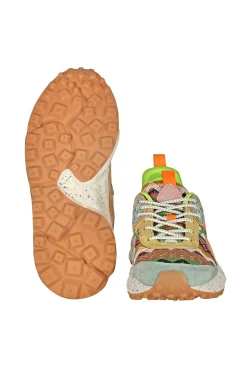 - Sneakers - 451029 - Beige/Lime^Flower Mountain Hot