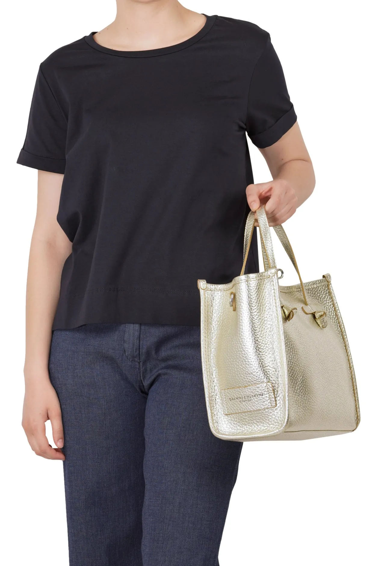 - Borsa media - 450107 - Platino^Gianni Chiarini Fashion