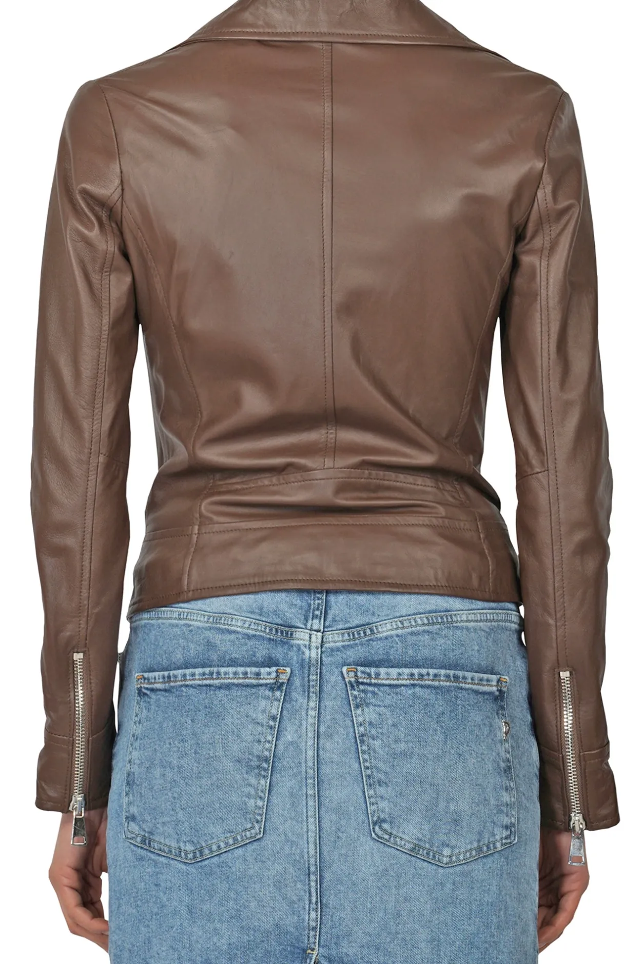 - Giubbotto di pelle - 451450 - Moro^3jolie Discount