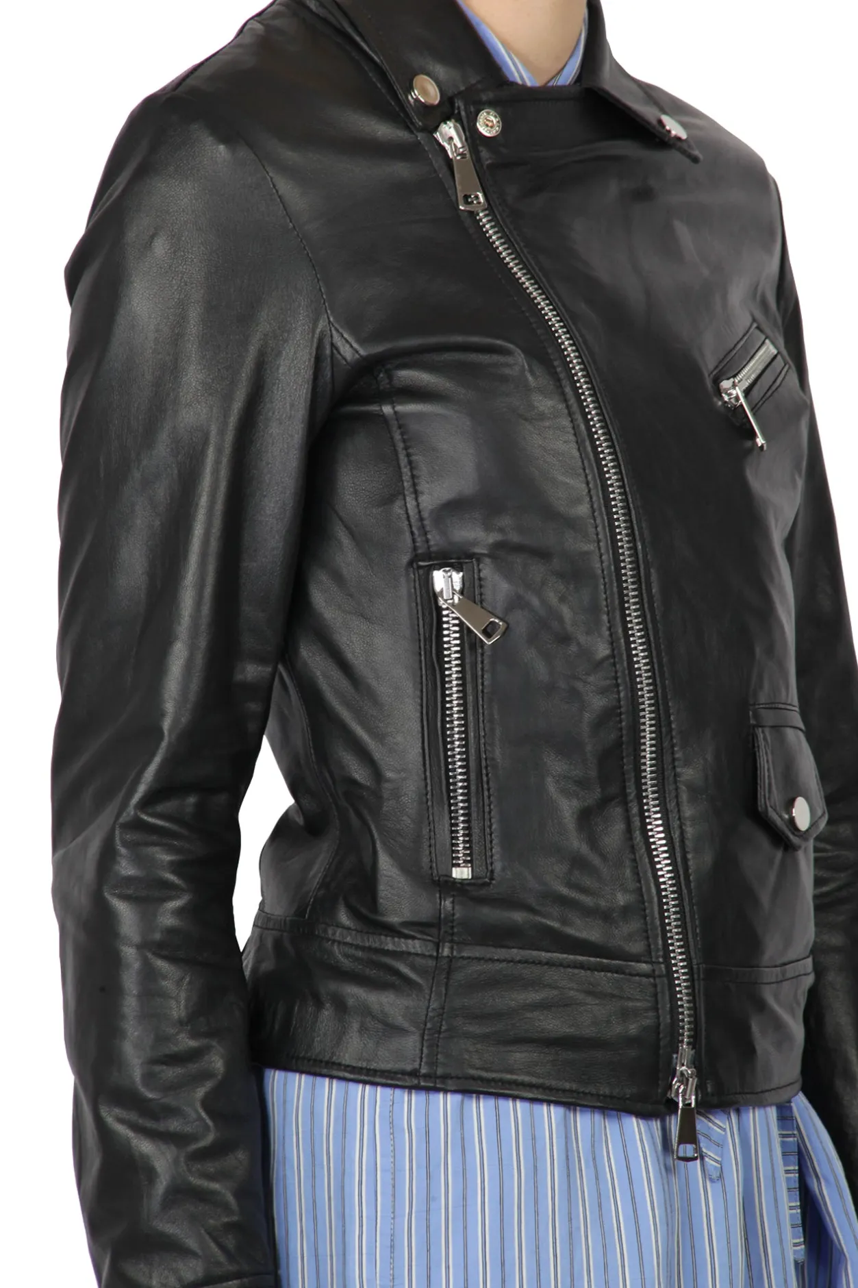 - Giubbotto in pelle - 451426 - Nero^3jolie Sale