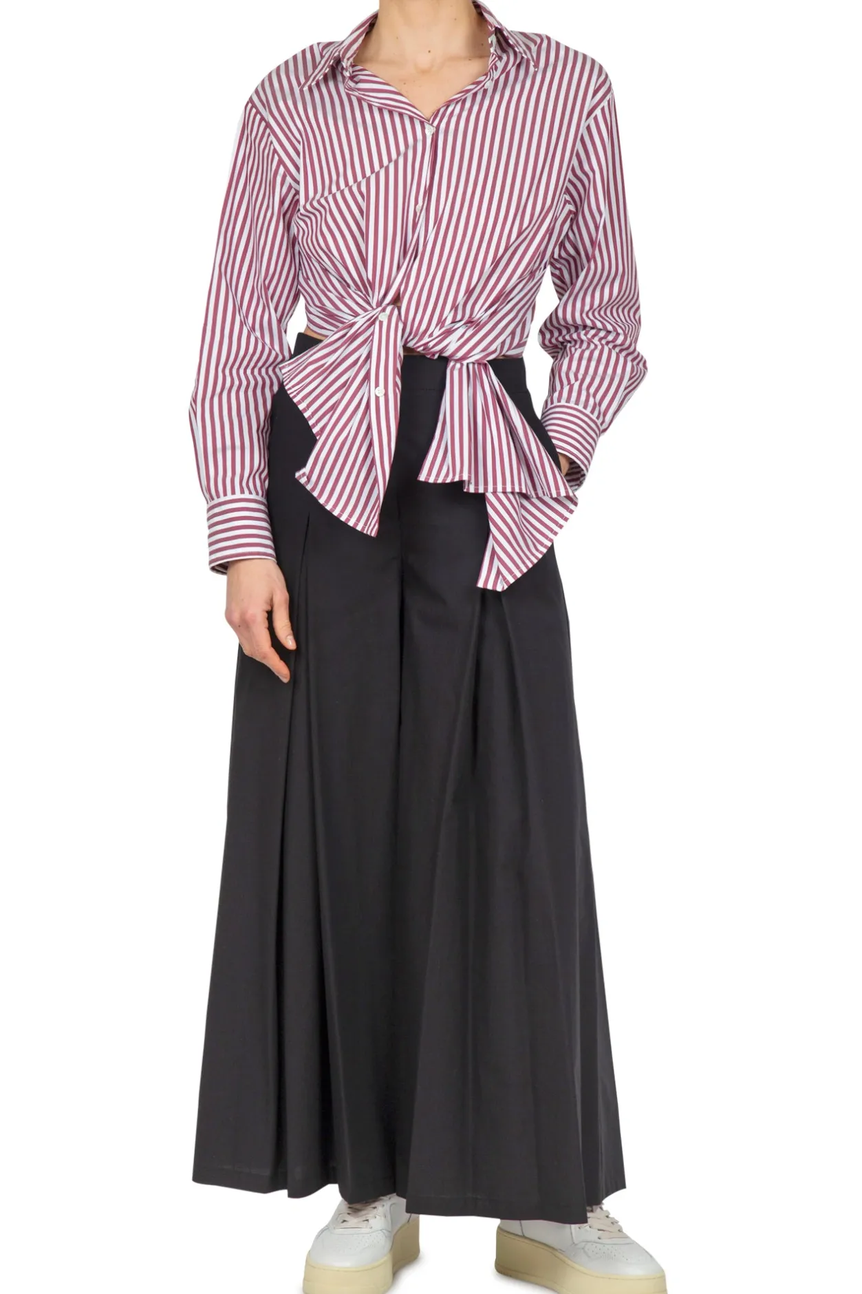 - Camicia - 451196 - Bianco/Bordeaux^Jucca New