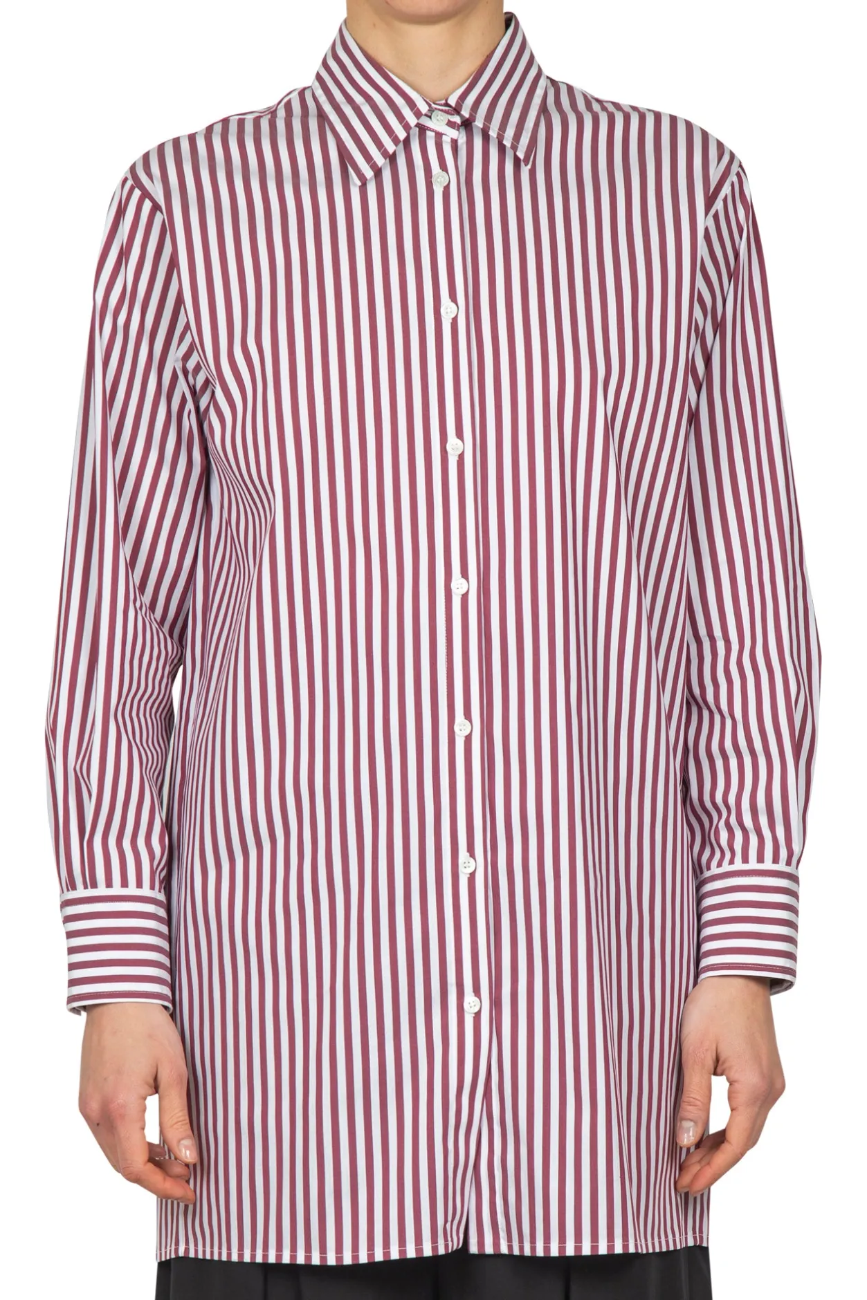 - Camicia - 451196 - Bianco/Bordeaux^Jucca New