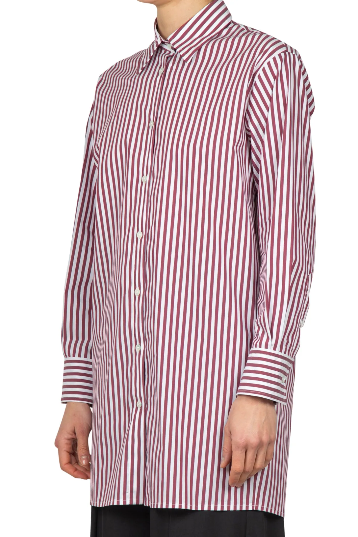 - Camicia - 451196 - Bianco/Bordeaux^Jucca New