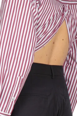 - Camicia - 451196 - Bianco/Bordeaux^Jucca New