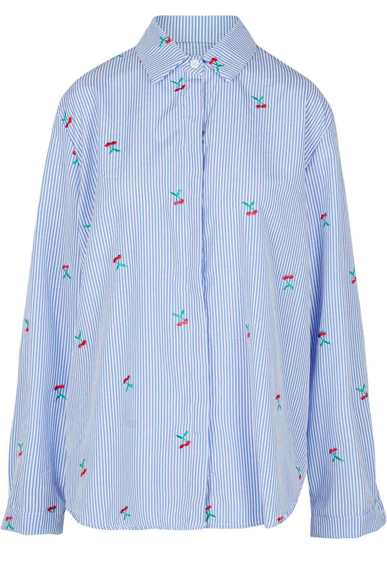 - Camicia - 451503 - Bianco/Azzurro^La Femme Blanche Discount