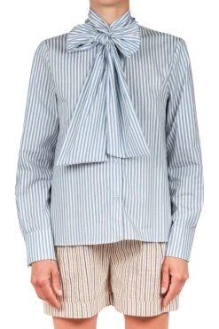 - Camicia - 451489 - Bianco/Blu^La Femme Blanche Fashion