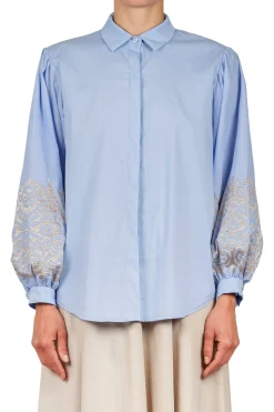 - Camicia - 451486 - Azzurro/Oro^La Femme Blanche Sale