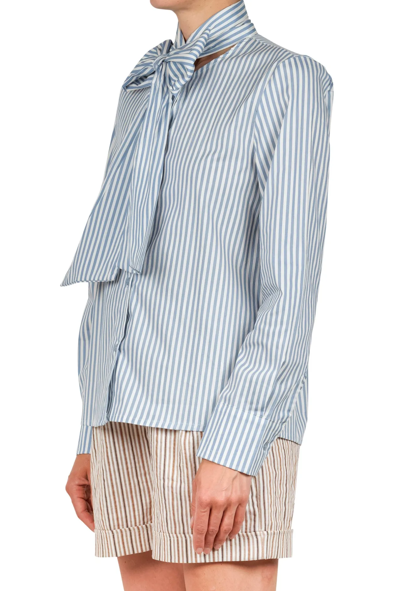 - Camicia - 451489 - Bianco/Blu^La Femme Blanche Fashion