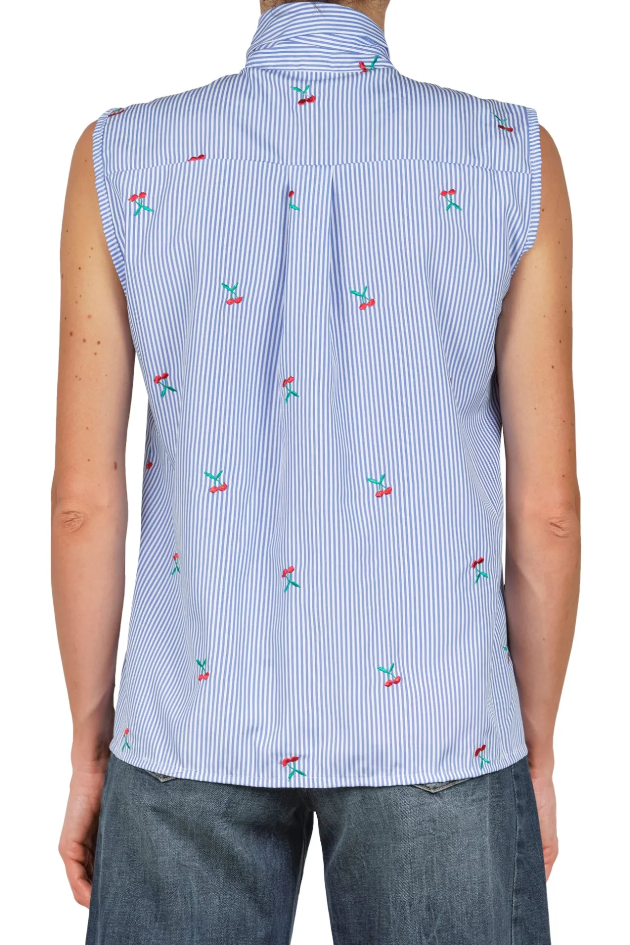 - Camicia - 451501 - Bianco/Azzurro^La Femme Blanche New