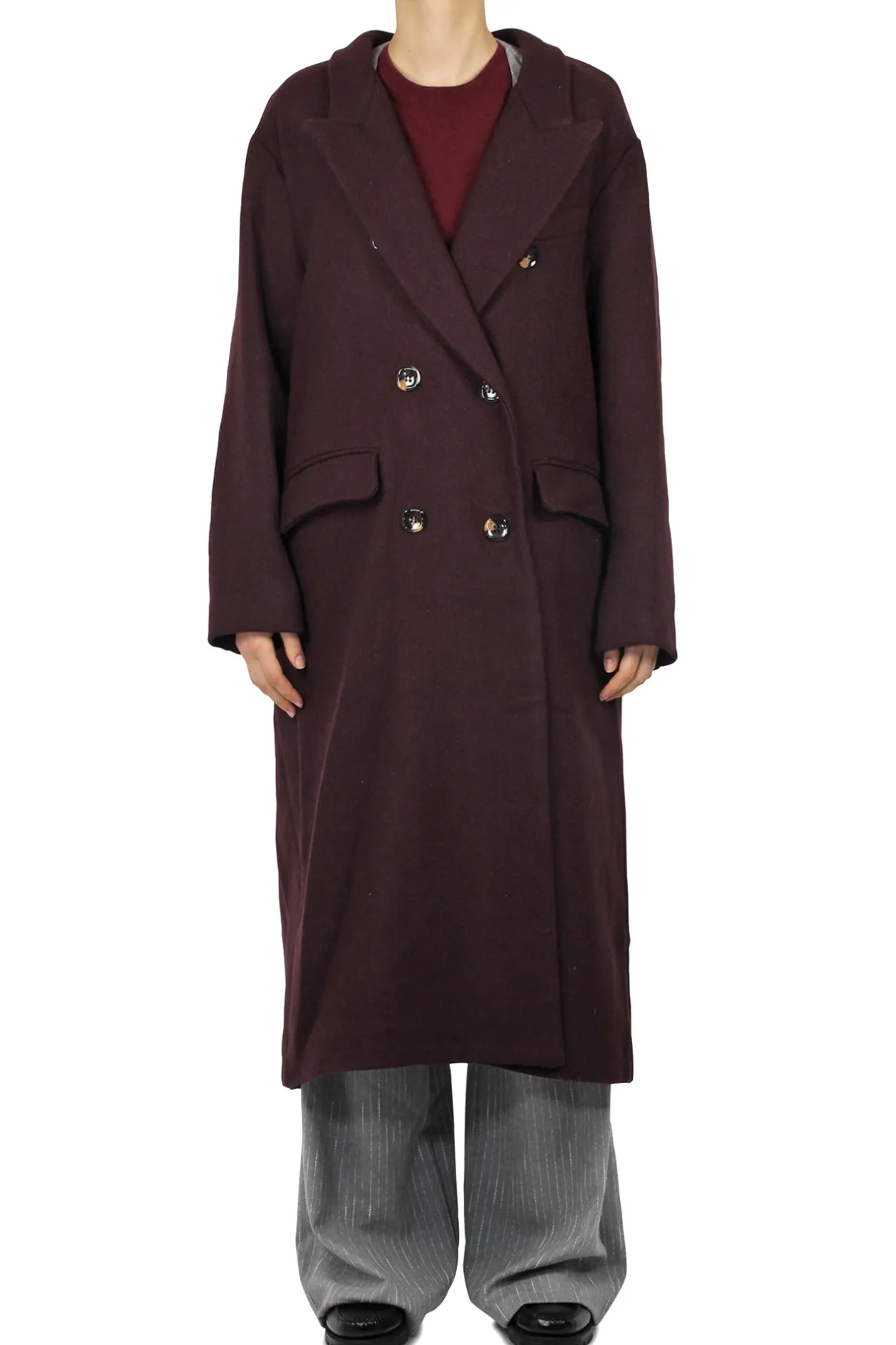 - Cappotto - 442128 - Bordeaux^La Femme Blanche Hot