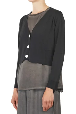 - Cardigan - 451546 - Nero^La Femme Blanche Discount
