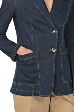 - Giacca - 451445 - Denim scuro^La Femme Blanche Outlet