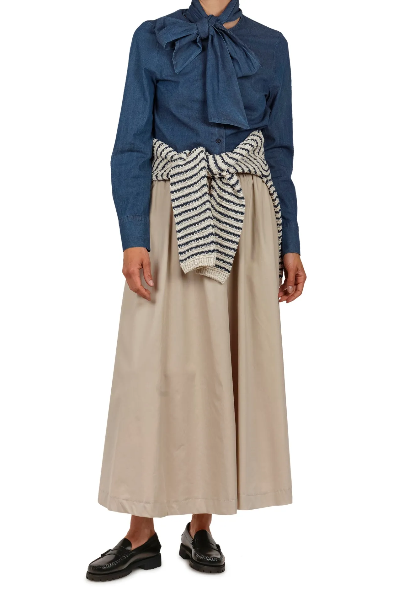 - Maglia - 451521 - Gesso/Blu^La Femme Blanche Outlet
