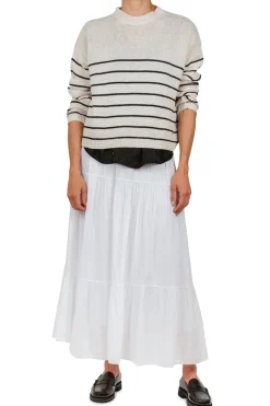- Maglia - 451522 - Gesso/Nero^La Femme Blanche Best