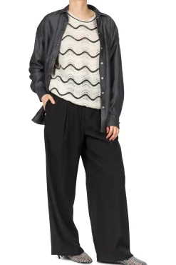 - Maglia - 451436 - Panna/Nero^La Femme Blanche Sale