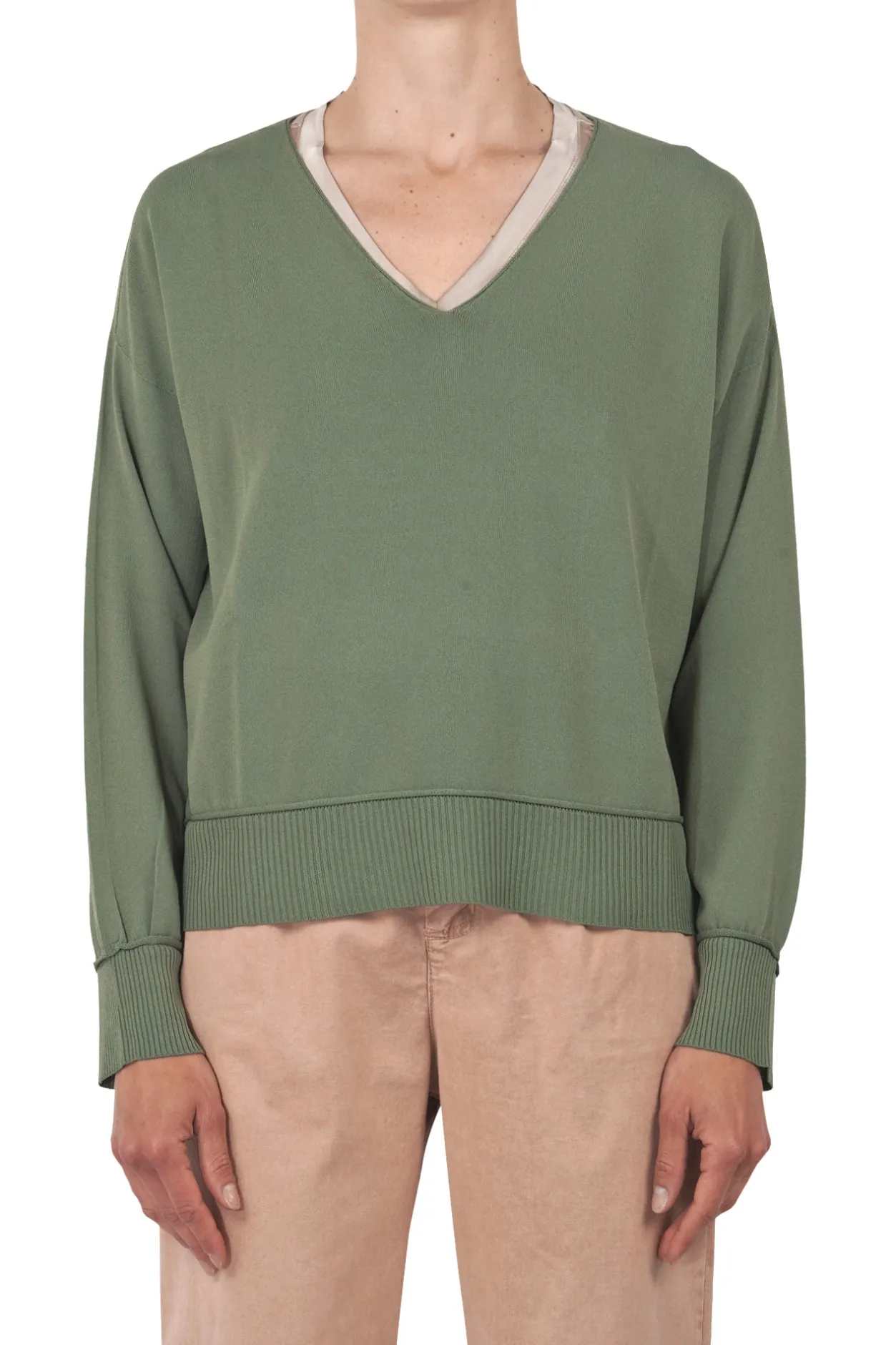 - Maglia - 451545 - Militare^La Femme Blanche Discount