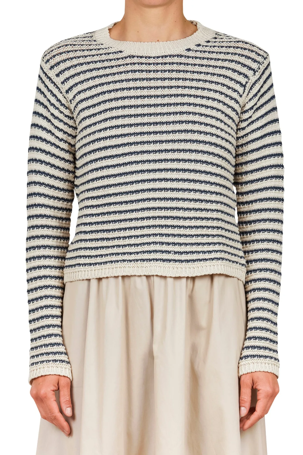 - Maglia - 451521 - Gesso/Blu^La Femme Blanche Outlet