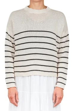 - Maglia - 451522 - Gesso/Nero^La Femme Blanche Best