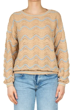 - Maglia - 451436 - Beige/Azzurro^La Femme Blanche Outlet