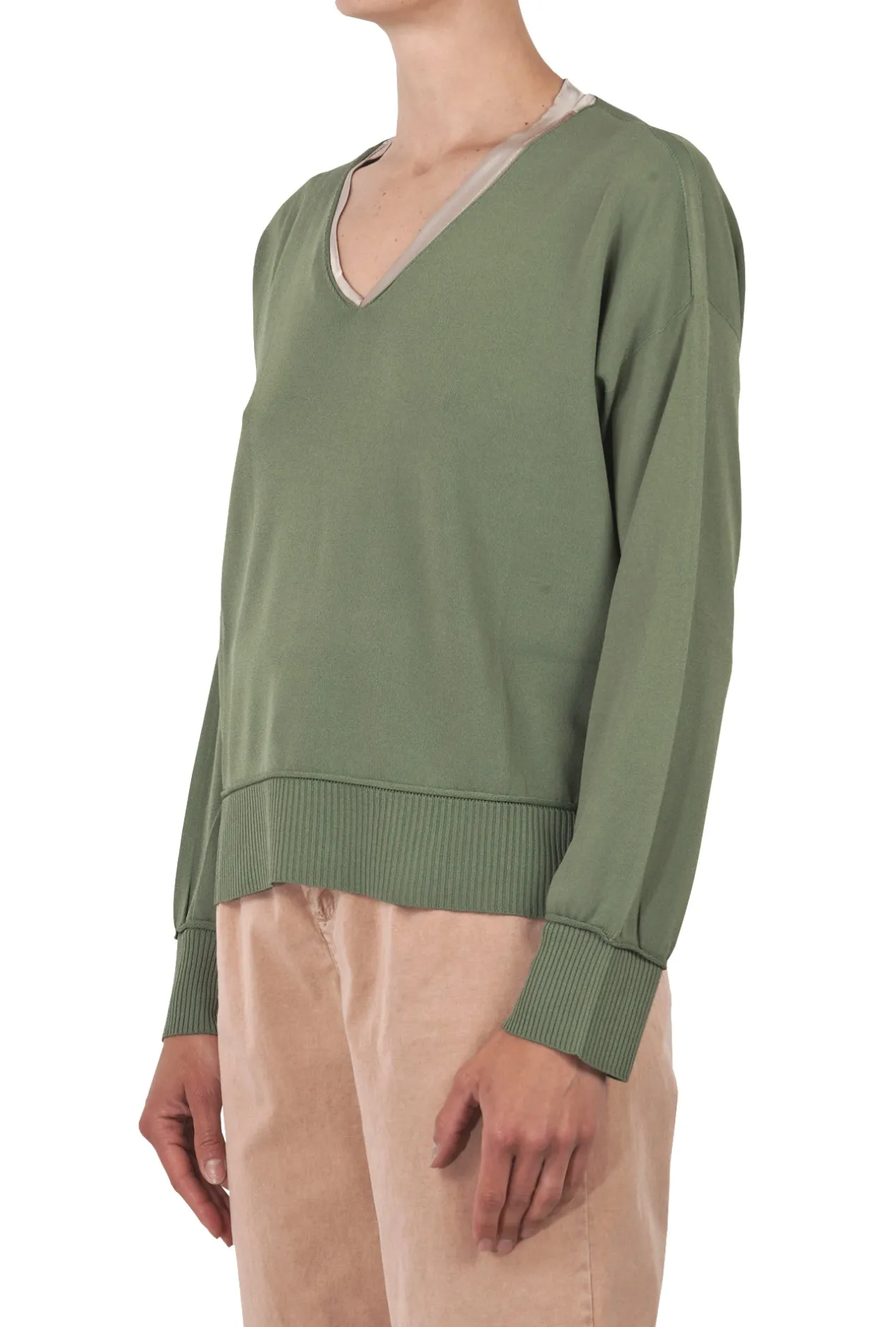 - Maglia - 451545 - Militare^La Femme Blanche Discount