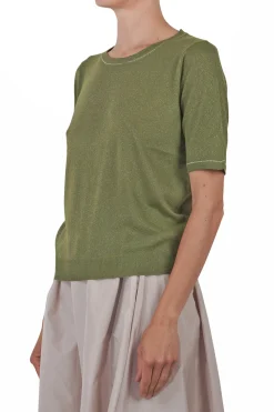 - Maglia - 451548 - Militare^La Femme Blanche Hot