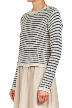 - Maglia - 451521 - Gesso/Blu^La Femme Blanche Outlet