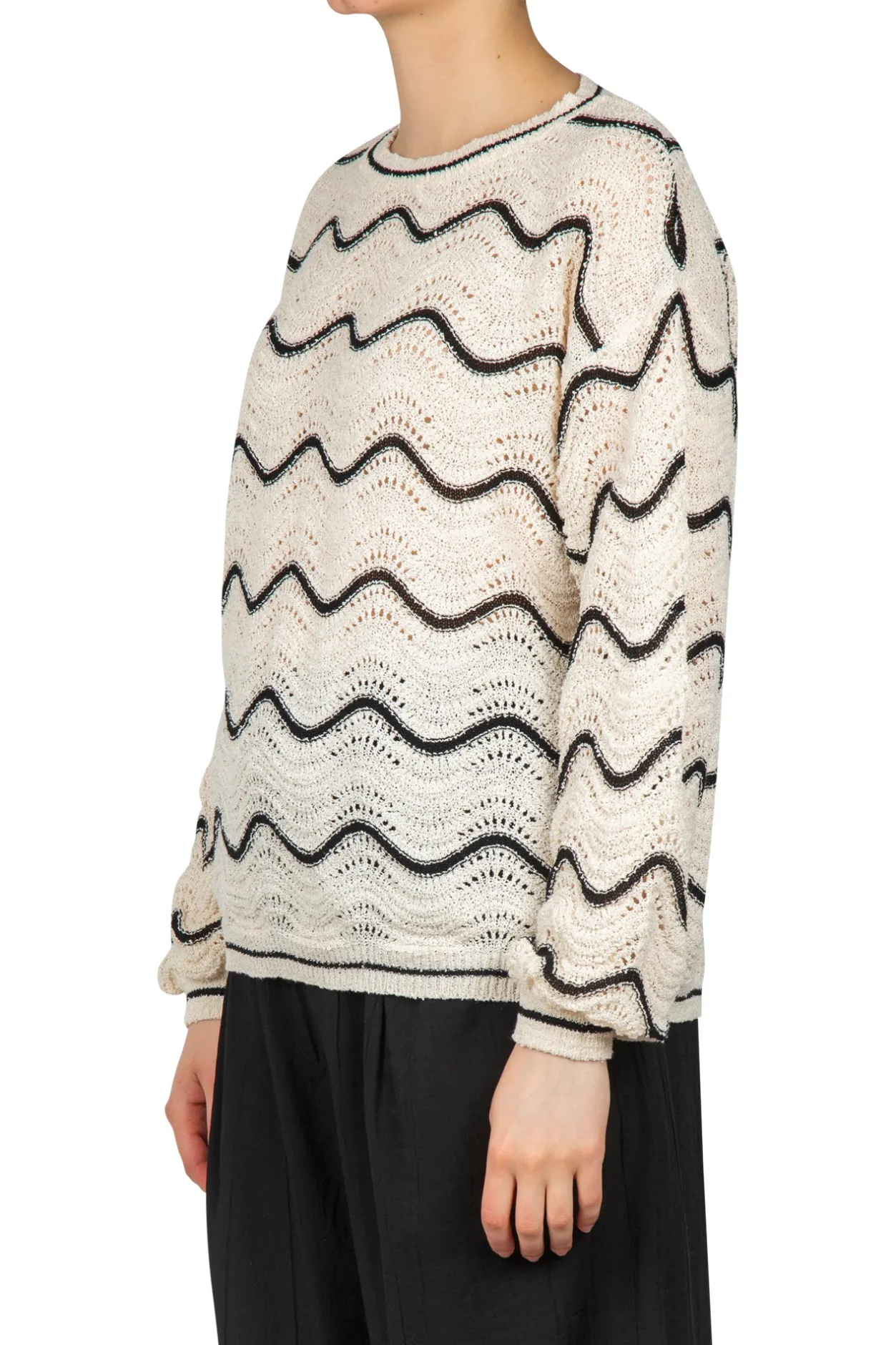 - Maglia - 451436 - Panna/Nero^La Femme Blanche Sale