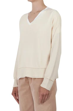- Maglia - 451545 - Sabbia^La Femme Blanche New