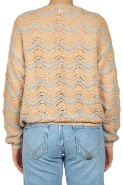 - Maglia - 451436 - Beige/Azzurro^La Femme Blanche Outlet