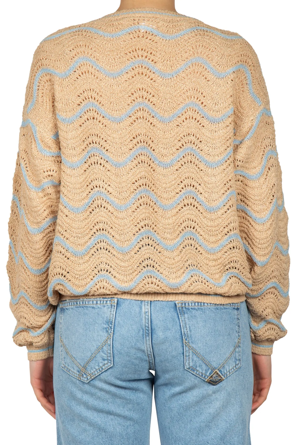- Maglia - 451436 - Beige/Azzurro^La Femme Blanche Outlet