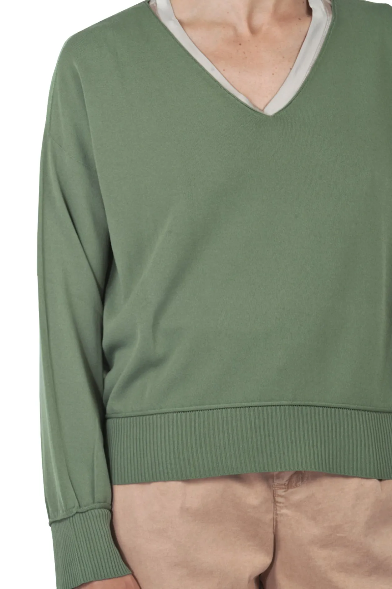 - Maglia - 451545 - Militare^La Femme Blanche Discount