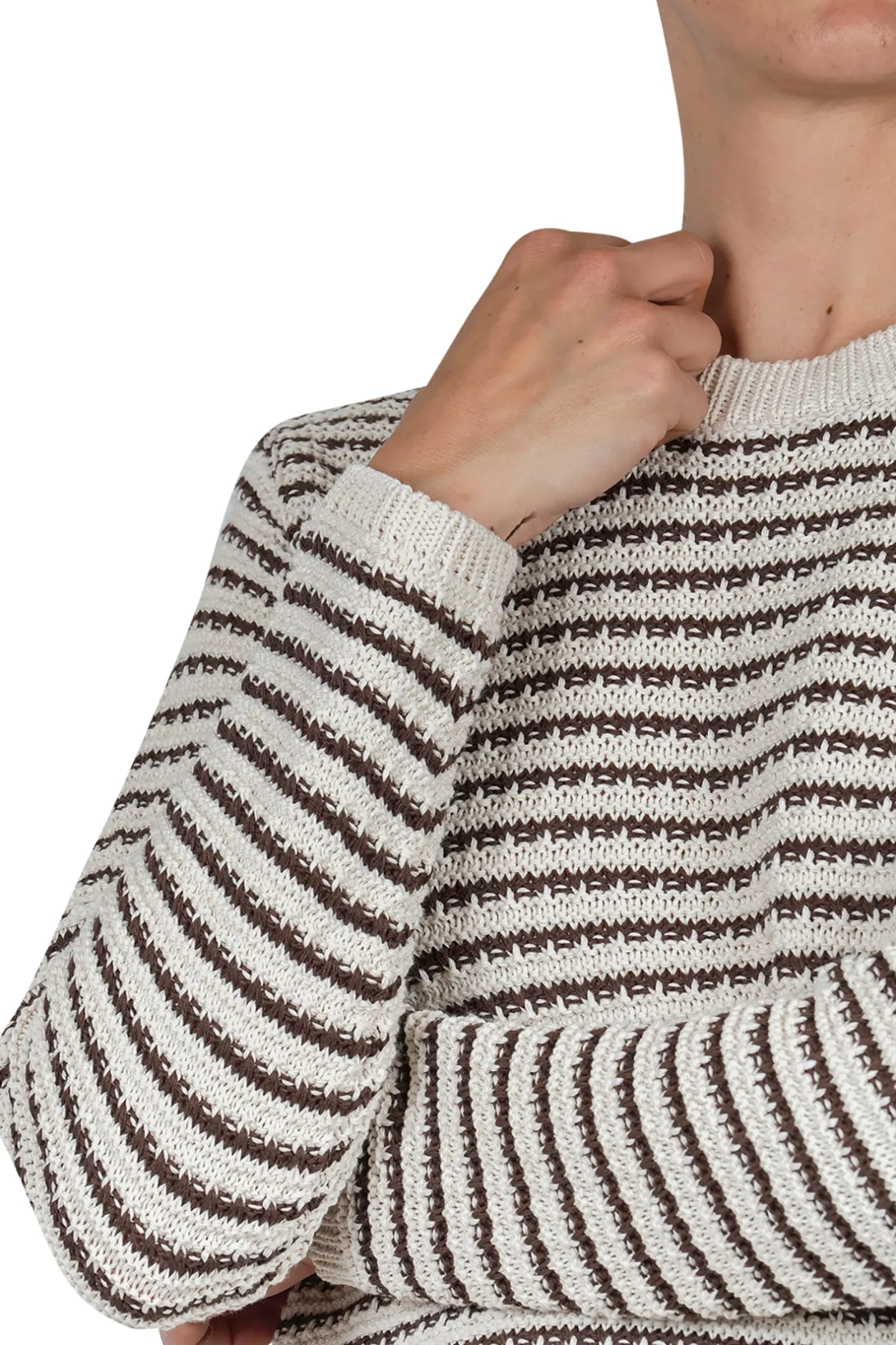 - Maglia - 451521 - Gesso/Moro^La Femme Blanche Sale