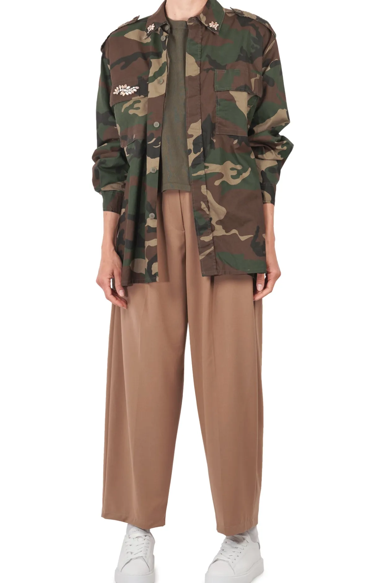 - T-shirt - 451549 - Militare^La Femme Blanche Clearance