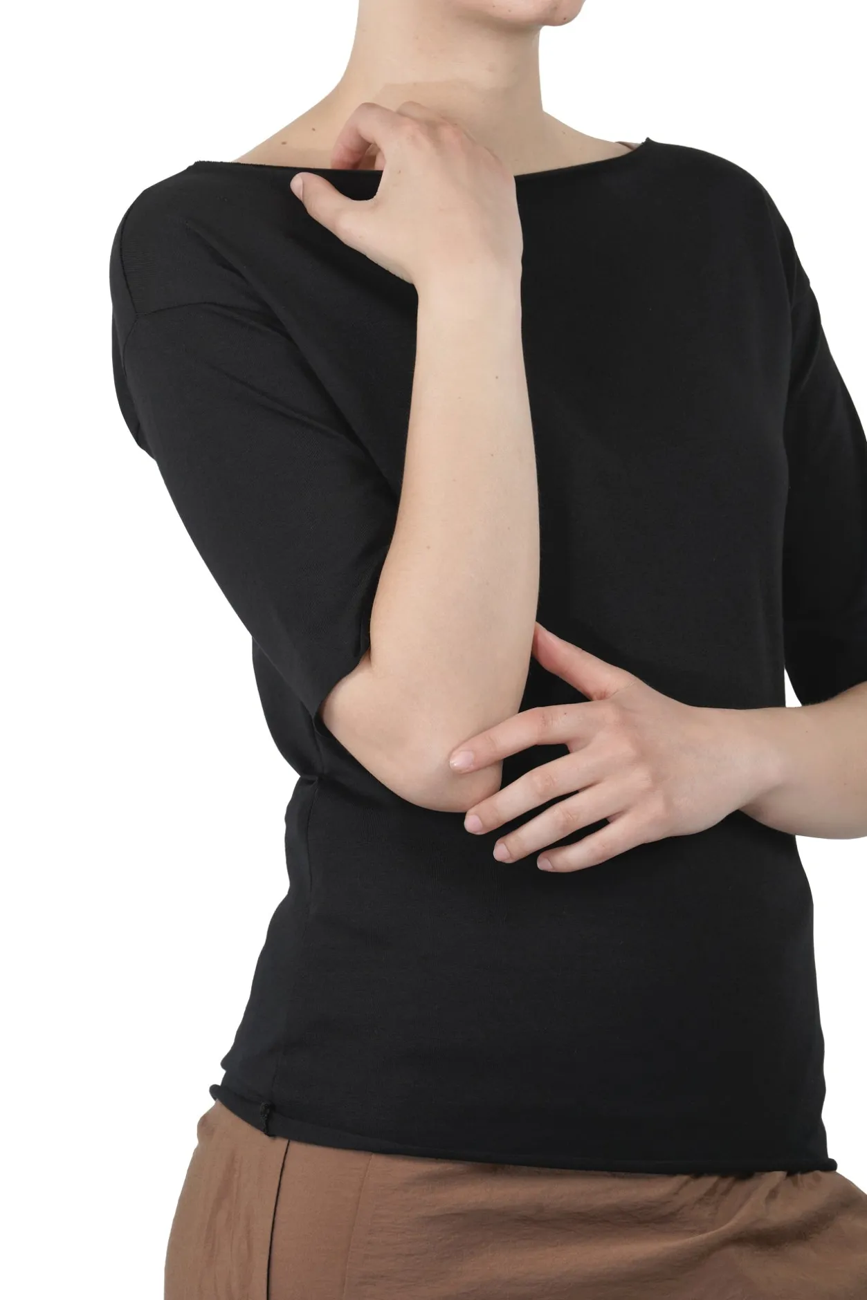 - T-shirt - 451529 - Nero^La Femme Blanche Outlet