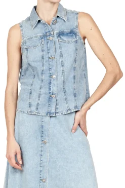 - Camicia smanicata - 430107 - Denim^MO5CH1NO JEANS - Moschino New