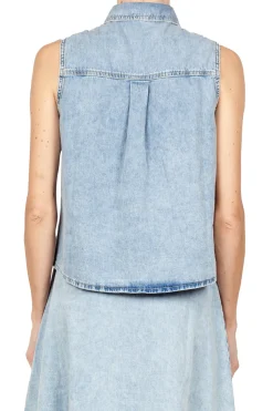 - Camicia smanicata - 430107 - Denim^MO5CH1NO JEANS - Moschino New
