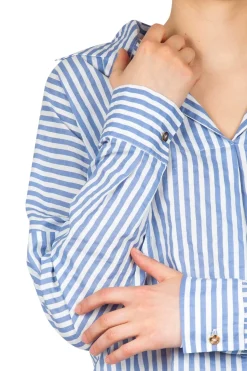 - Blusa - 450077 - Bianco/Blu^Neirami Discount