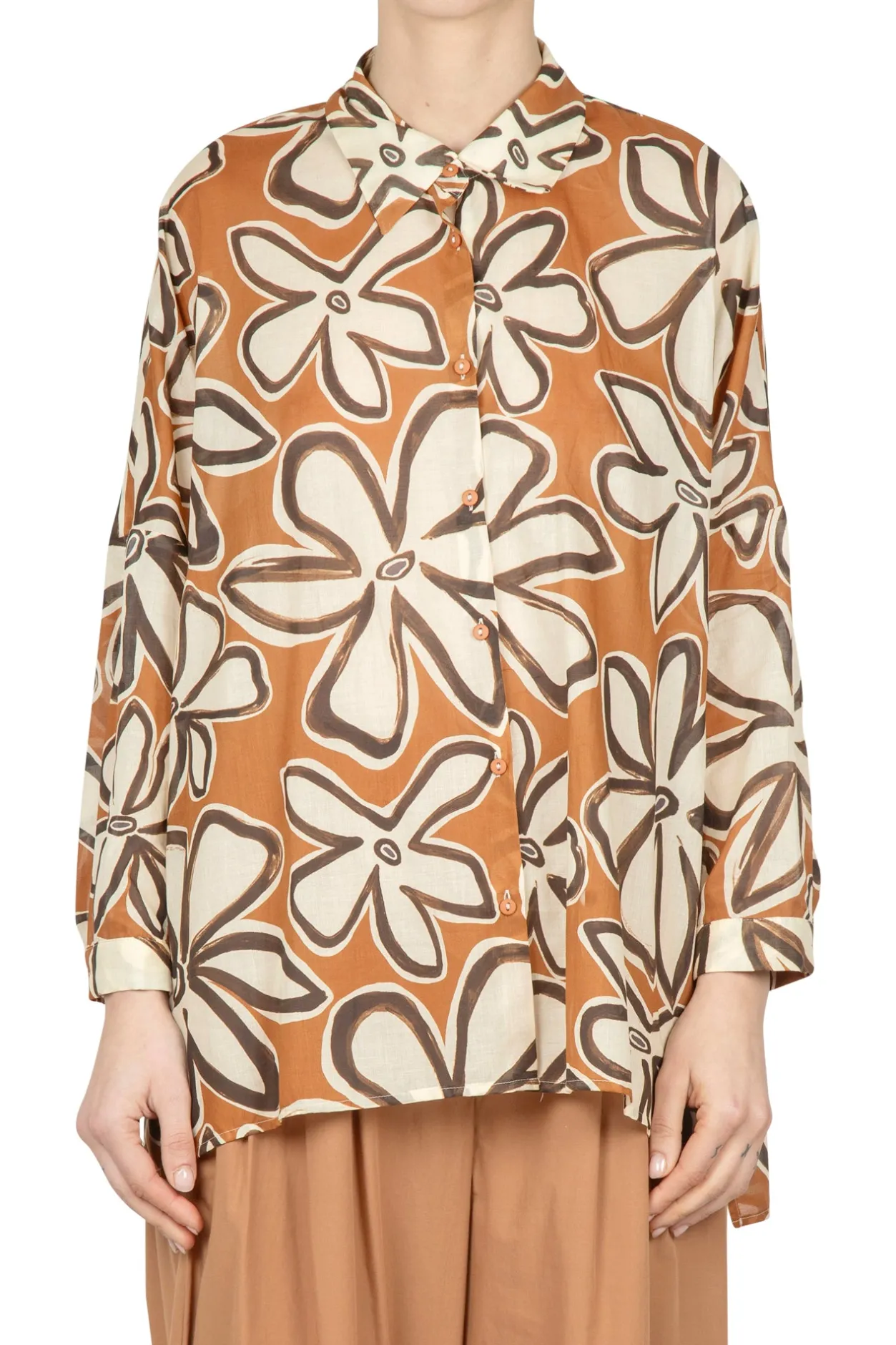 - Camicia - 450216 - Fantasia Cammello^NIU Fashion