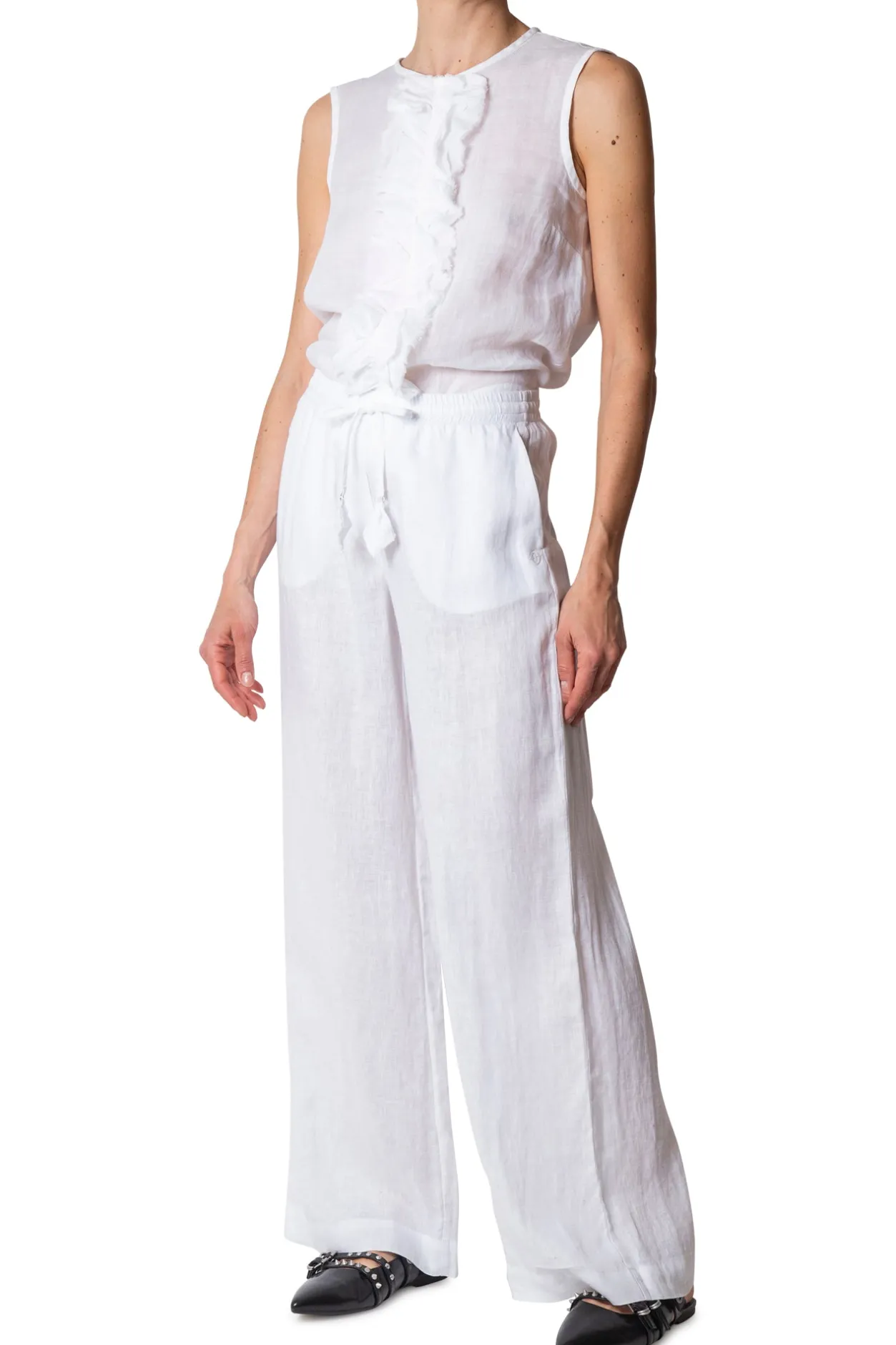 - Pantalone - 450384 - Bianco^Ottod'ame Sale