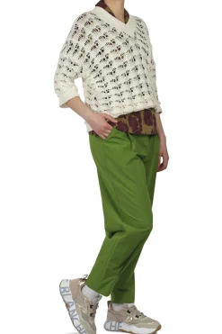 - Pantalone - 450354 - Verde^Ottod'ame Clearance